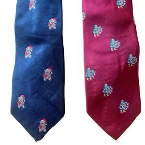 Cape Cod Christmas Tie Bundle Bears and Sailor Santa